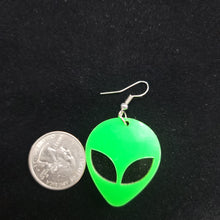 Load image into Gallery viewer, Alien Acrylic Earrings
