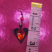 Load image into Gallery viewer, Queen of Hearts Hanging Earrings
