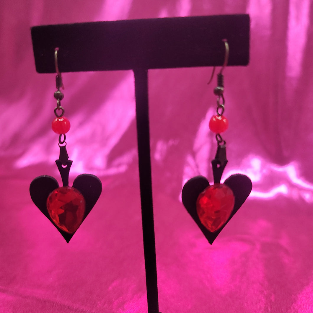 Queen of Hearts Hanging Earrings