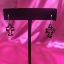Load image into Gallery viewer, Sparkly Cross Necklace &amp; Earrings Set
