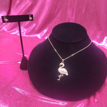 Load image into Gallery viewer, Flamingo Necklace &amp; Earring Set
