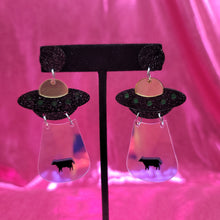 Load image into Gallery viewer, Alien Cow Abduction Earrings
