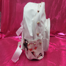 Load image into Gallery viewer, White Studded Backpack with Butterflies
