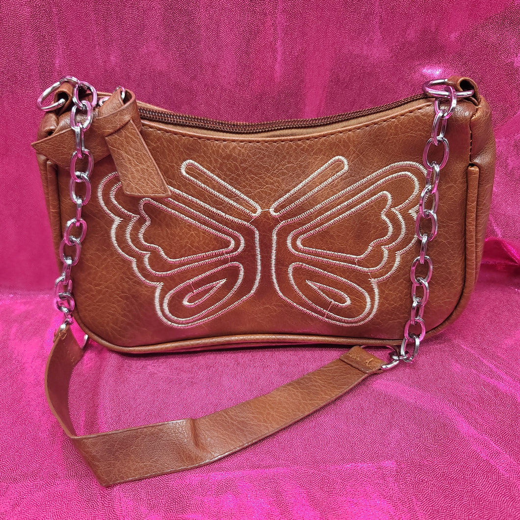 Brown Butterfly Small Purse