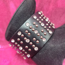 Load image into Gallery viewer, Black Sparkly &amp; Studded Bracelet
