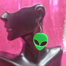 Load image into Gallery viewer, Alien Acrylic Earrings
