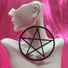 Load image into Gallery viewer, Large Pentagram Earrings
