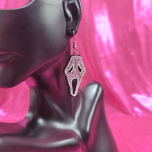 Load image into Gallery viewer, Sparkly Ghostface Earrings
