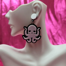 Load image into Gallery viewer, Dark Octopus Earrings
