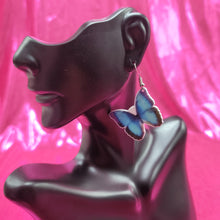 Load image into Gallery viewer, Blue Butterfly Earrings
