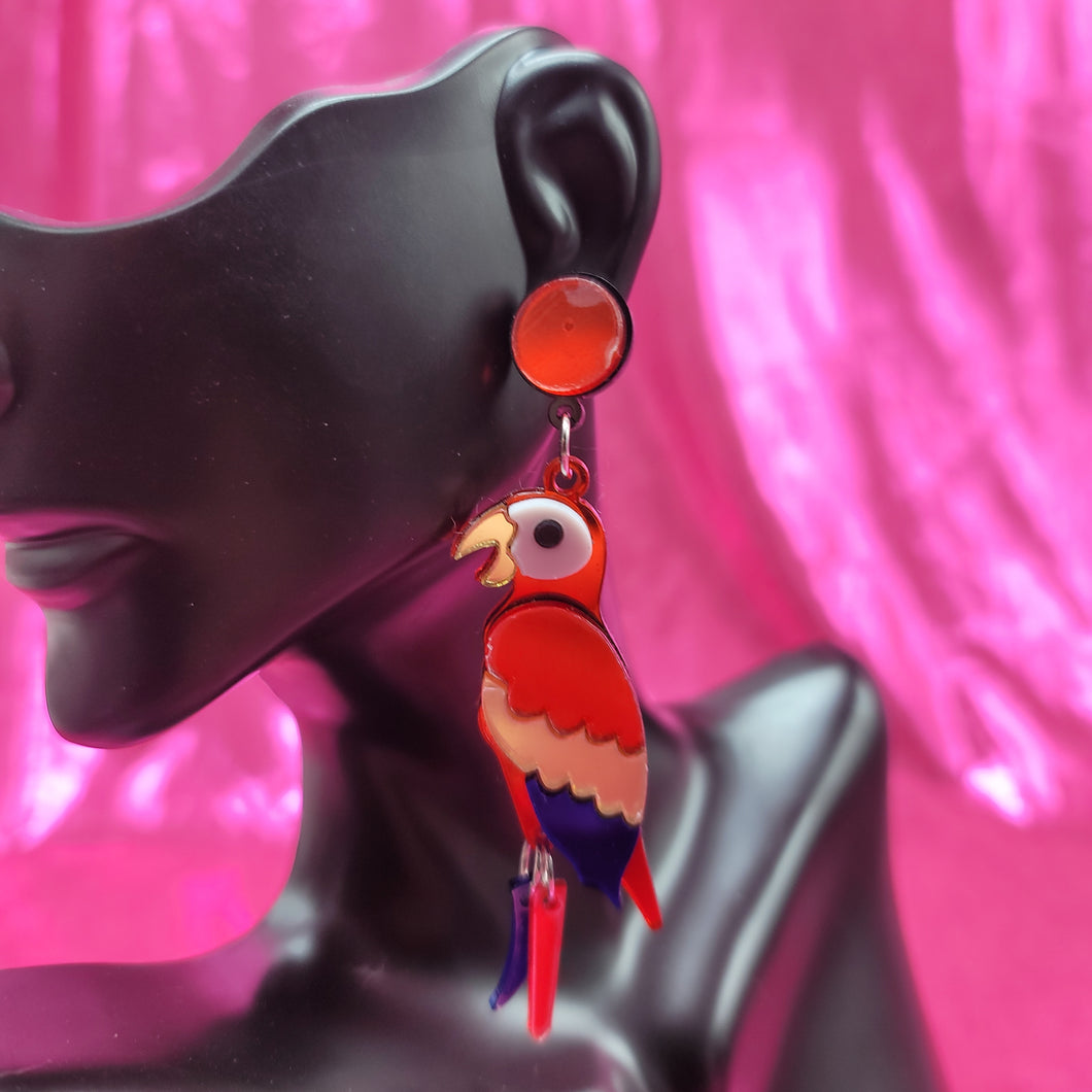 Metallic Macaw Earrings