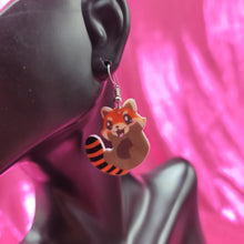 Load image into Gallery viewer, Cartoon Red Panda Earrings
