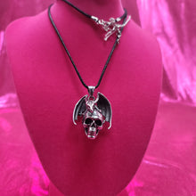 Load image into Gallery viewer, Dragon on Skull Necklace
